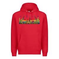 Red mexican sombrero guitar libbey glass Premium Hoodie - BundleAndBundleShop