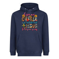 Navy give me coffee to get me started and jesus to keep Heavyweight Hoodie - Zillion Design Studio