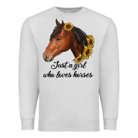 Dove Grey just a girl who loves horses Premium Sweatshirt - RanaPortraitStore