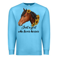 Just A Girl Who Loves Horses Premium Sweatshirt | Teevron