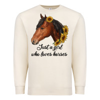 Sandshell just a girl who loves horses Premium Sweatshirt - RanaPortraitStore