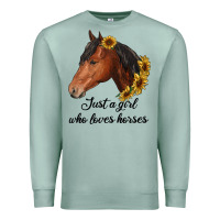 Seafoam just a girl who loves horses Premium Sweatshirt - RanaPortraitStore