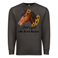 Smoke just a girl who loves horses Premium Sweatshirt - RanaPortraitStore