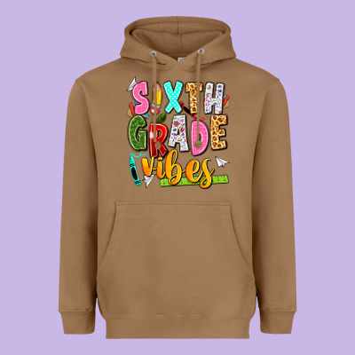 Sixth Grade Vibes Heavyweight Hoodie Designed By Texasbilliewilder