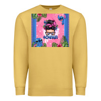 Antique Gold ohana stitch messy bun Premium Sweatshirt - Zillion Design Studio