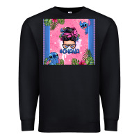 Black ohana stitch messy bun Premium Sweatshirt - Zillion Design Studio