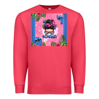 Cardinal ohana stitch messy bun Premium Sweatshirt - Zillion Design Studio