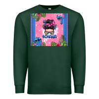 Sports Green ohana stitch messy bun Premium Sweatshirt - Zillion Design Studio