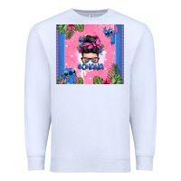 White ohana stitch messy bun Premium Sweatshirt - Zillion Design Studio