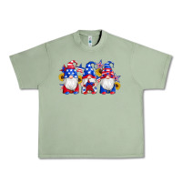 Oil Green american flag gnomes sunflowers star Urban Heavy Tee - Artiststas