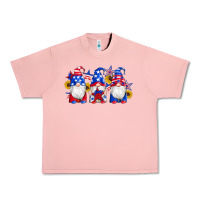 Salmon american flag gnomes sunflowers star Urban Heavy Tee - Artiststas