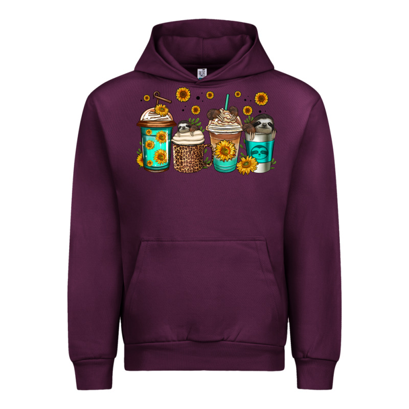 Sloth Coffee Cups Urban Hoodie by Jasminsmagicworld | Teevron