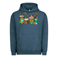 Pigment Midnight Navy sloth coffee cups Urban Hoodie - Jasminsmagicworld