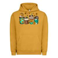Pigment Peanut Butter sloth coffee cups Urban Hoodie - Jasminsmagicworld