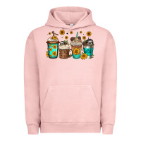 Pigment Salmon sloth coffee cups Urban Hoodie - Jasminsmagicworld