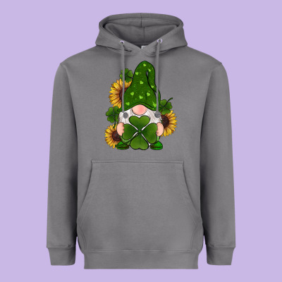 St Patricks Day Shamrock Gnomes  Sunflowers Heavyweight Hoodie Designed By Ranaportraitstore