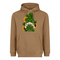 Toasted Coconut st patricks day shamrock gnomes  sunflowers Heavyweight Hoodie - RanaPortraitStore