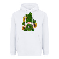 White st patricks day shamrock gnomes  sunflowers Heavyweight Hoodie - RanaPortraitStore