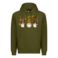 Army Green coffee gnomes Premium Hoodie - Artiststas