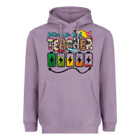 Lavender battery life of a teacher Heavyweight Hoodie - Zillion Design Studio
