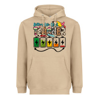 Mushroom battery life of a teacher Heavyweight Hoodie - Zillion Design Studio