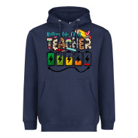 Navy battery life of a teacher Heavyweight Hoodie - Zillion Design Studio