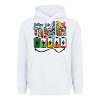 White battery life of a teacher Heavyweight Hoodie - Zillion Design Studio