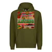 Army Green latino seamless pattern Premium Hoodie - BundleAndBundleShop