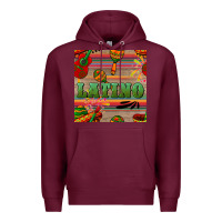 Burgundy latino seamless pattern Premium Hoodie - BundleAndBundleShop