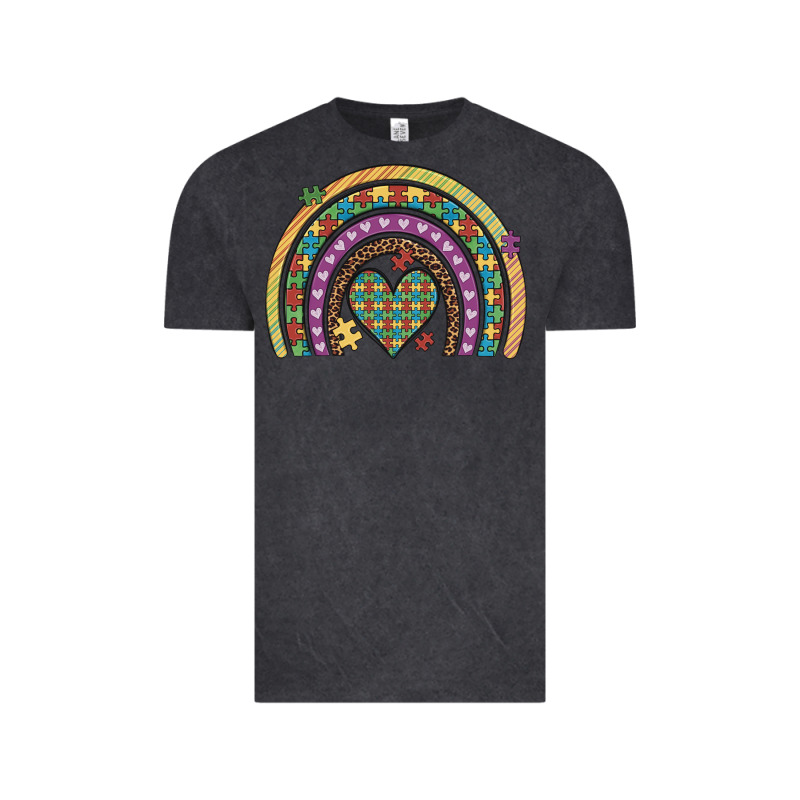 Autism Awareness Heart Leopard Rainbow Vintage Tee by Artiststas | Teevron