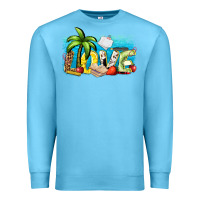 Ocean Blue love summer teacher Premium Sweatshirt - Zillion Design Studio