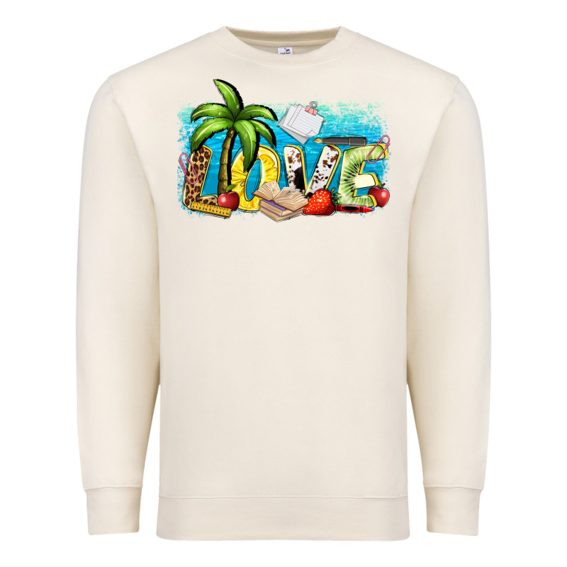 Love Summer Teacher Premium Sweatshirt by Zillion Design Studio | Teevron