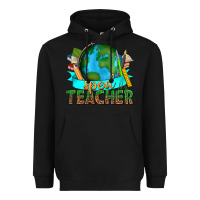 Black sped teacher with earth globe Heavyweight Hoodie - texasbilliewilder