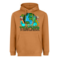 Meerkat sped teacher with earth globe Heavyweight Hoodie - texasbilliewilder