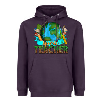 Plum sped teacher with earth globe Heavyweight Hoodie - texasbilliewilder