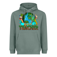 Sage sped teacher with earth globe Heavyweight Hoodie - texasbilliewilder