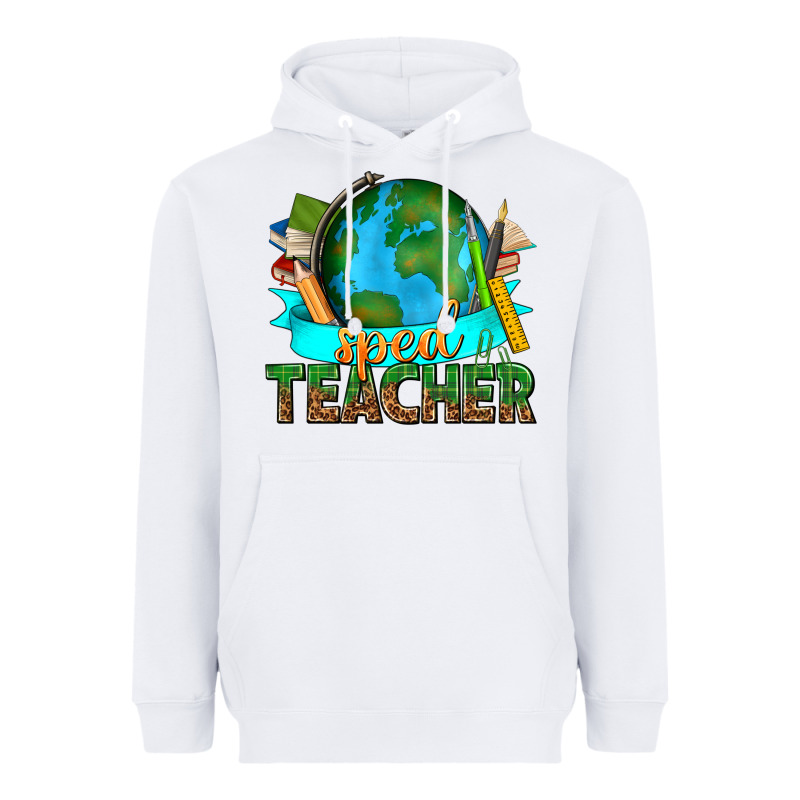 Sped Teacher With Earth Globe Heavyweight Hoodie by texasbilliewilder | Teevron