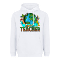 White sped teacher with earth globe Heavyweight Hoodie - texasbilliewilder