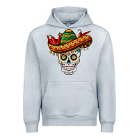 Heather Grey cinco de mayo sombrero skull Urban Hoodie - BarkalooDesign