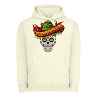 Pigment Pistachio cinco de mayo sombrero skull Urban Hoodie - BarkalooDesign