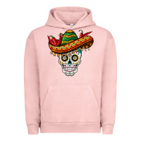 Pigment Salmon cinco de mayo sombrero skull Urban Hoodie - BarkalooDesign
