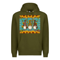 Army Green coffee gnomes Premium Hoodie - Artiststas