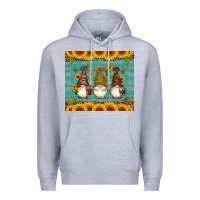 Heather Grey coffee gnomes Premium Hoodie - Artiststas