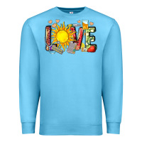 Ocean Blue love summer nurse Premium Sweatshirt - Zillion Design Studio