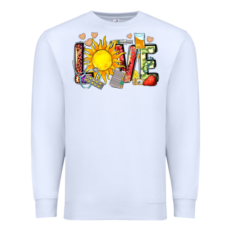 Love Summer Nurse Premium Sweatshirt by Zillion Design Studio | Teevron