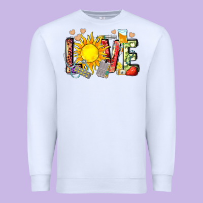 Love Summer Nurse Premium Sweatshirt Designed By Zillion Design Studio