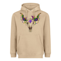 Mushroom mardi gras bullskull Heavyweight Hoodie - RanaPortraitStore
