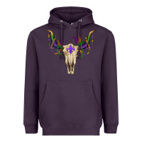 Plum mardi gras bullskull Heavyweight Hoodie - RanaPortraitStore