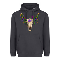 Smoke mardi gras bullskull Heavyweight Hoodie - RanaPortraitStore