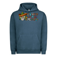 Pigment Midnight Navy cinco de mayo skull Urban Hoodie - BarkalooDesign